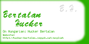 bertalan hucker business card